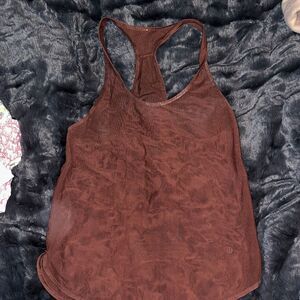 Lululemon running mesh tank - brownred